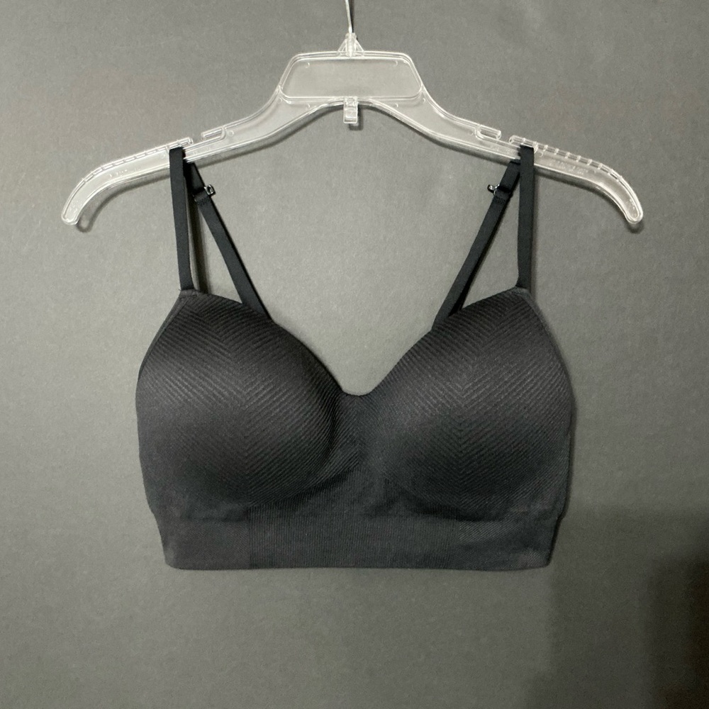 Seamless Black Padded Bralette - Unbranded